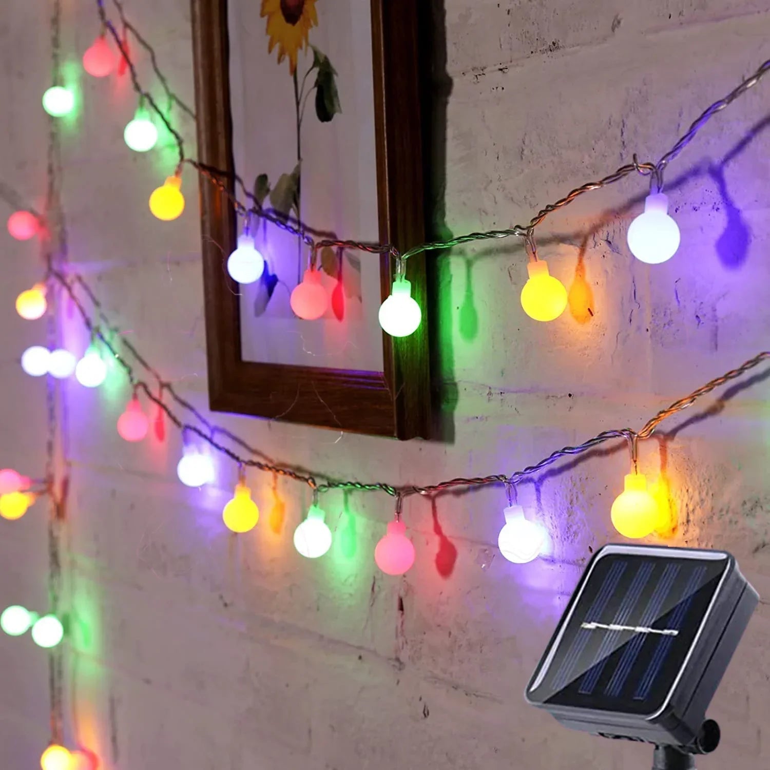 Guirnalda de luces solares para exterior