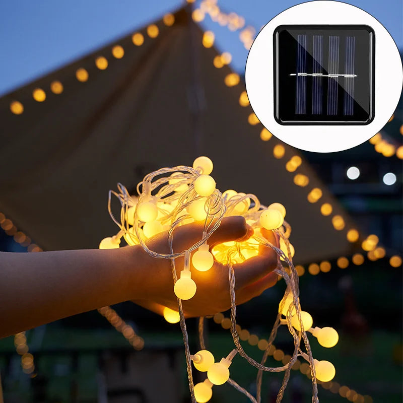 Guirnalda de luces solares para exterior