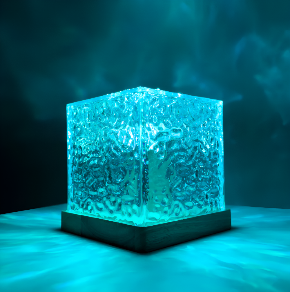 Luz de noche con proyector de ondas de agua de 16 colores vibrantes