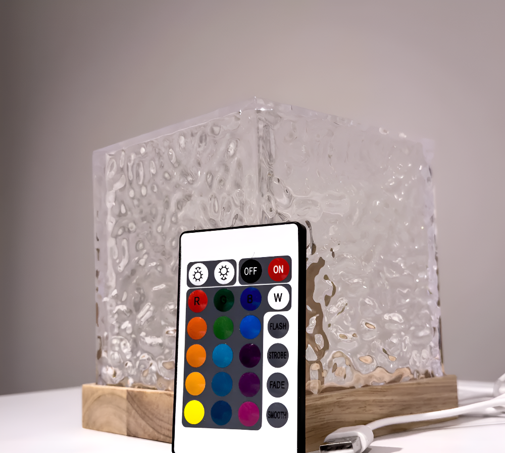 Luz de noche con proyector de ondas de agua de 16 colores vibrantes