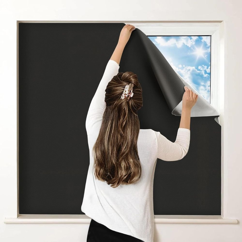 Adhesive Blackout Sun Blocking Window Cover Shade - TRENDVYO