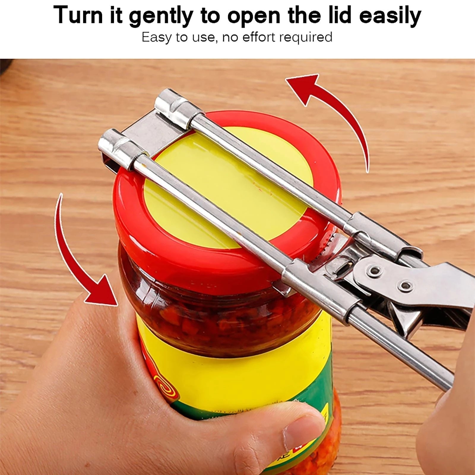 Adjustable Stainless Steel Multi Function Jar Opener - TRENDVYO