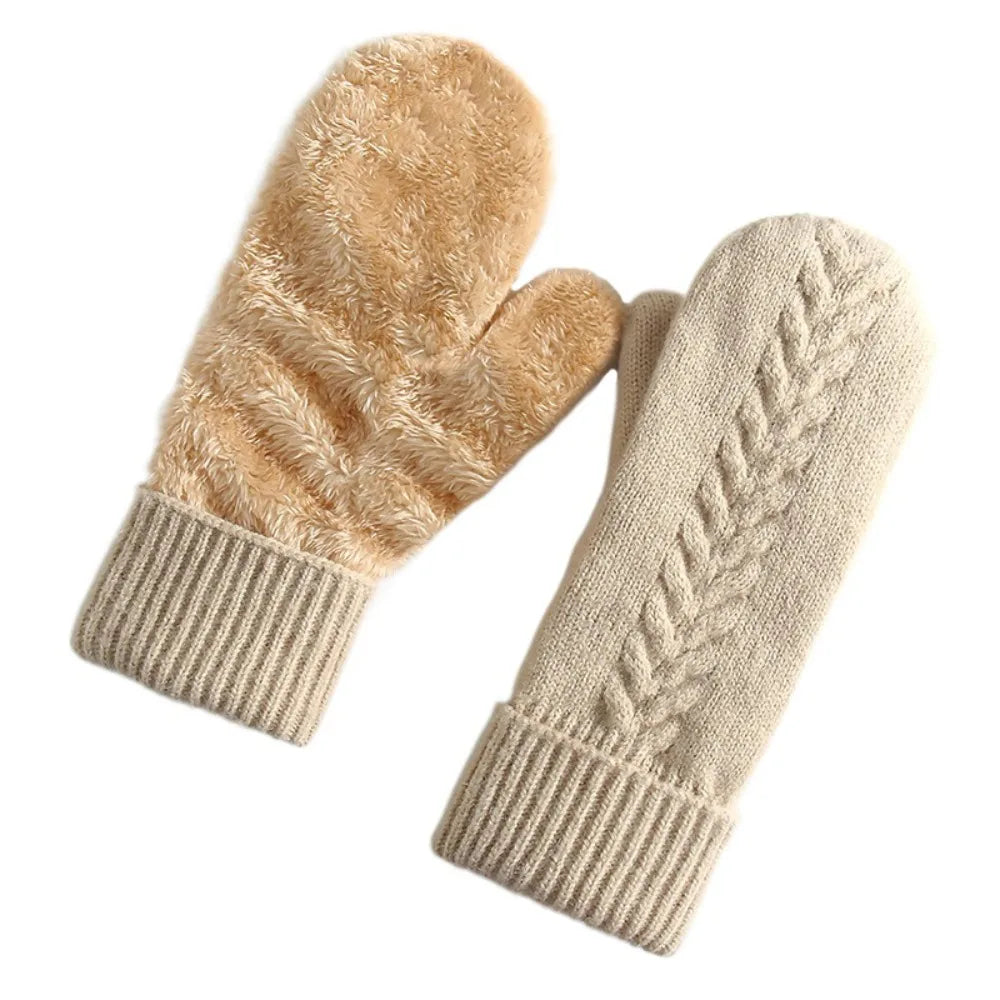 Manoplas de invierno con forro polar de doble capa