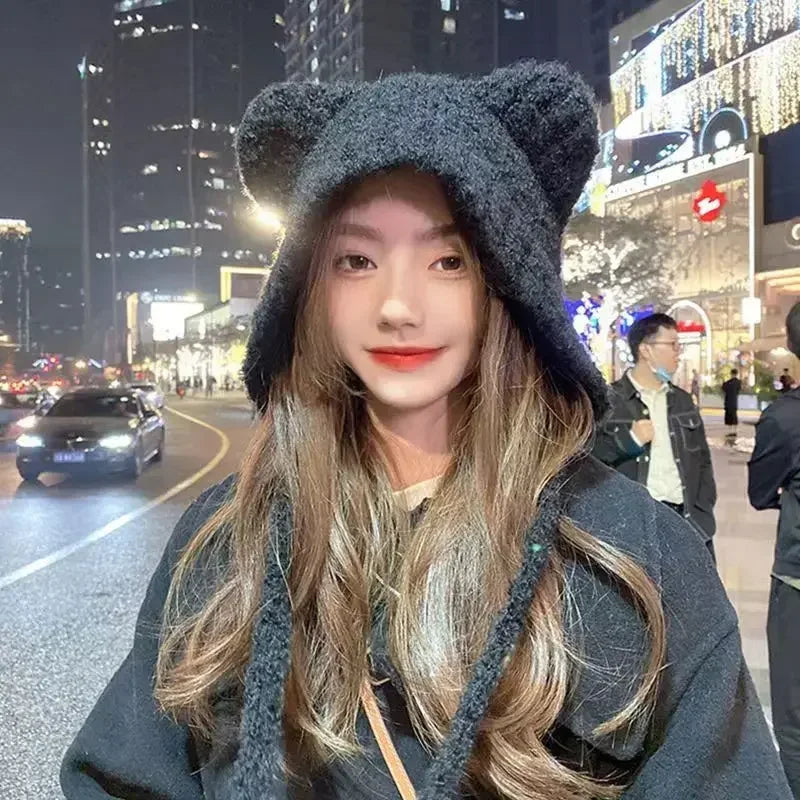 Gorro de Invierno con Orejas de Oso