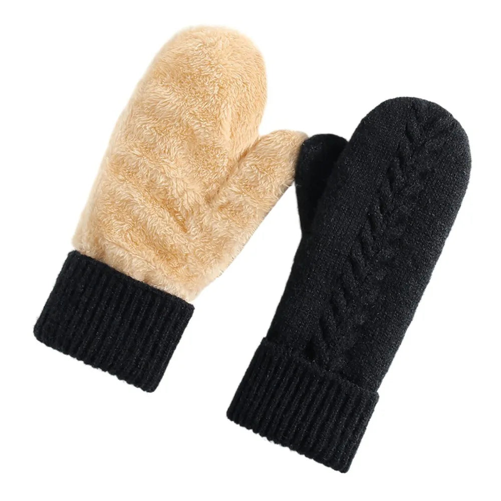 Manoplas de invierno con forro polar de doble capa