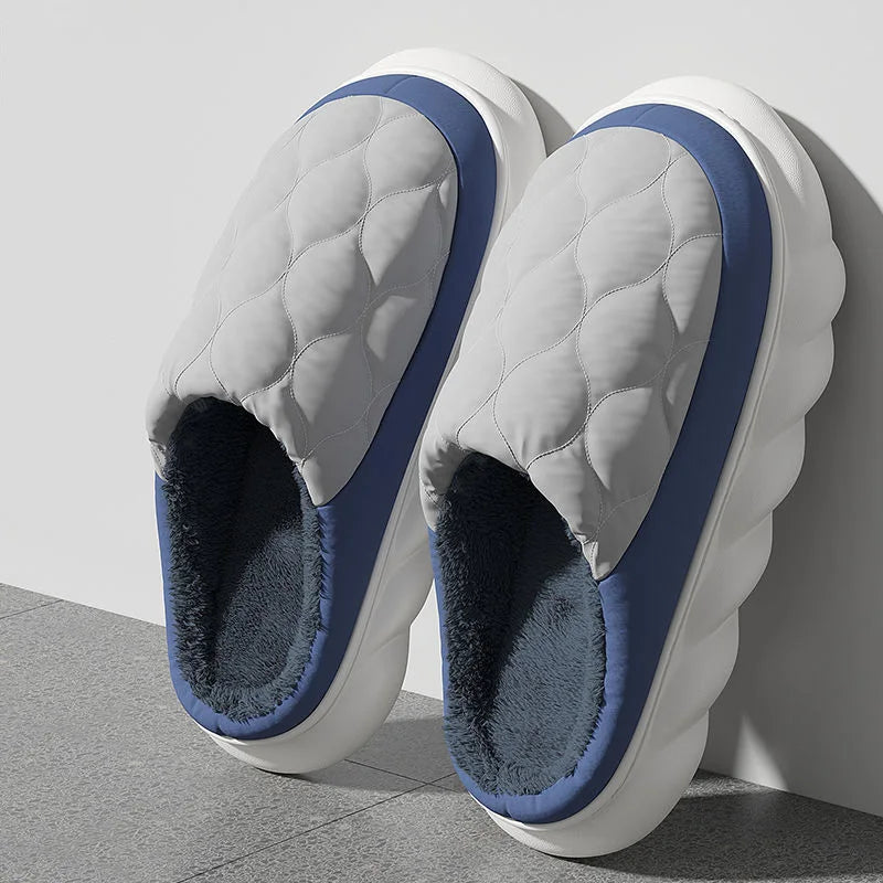 Pantuflas cálidas impermeables de invierno para hombre