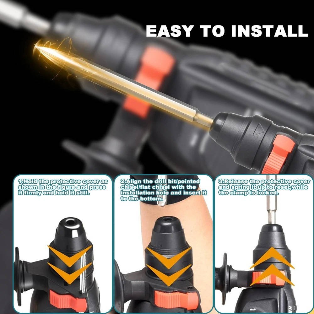 Brushless Cordless Rotary Hammer Drill - TRENDVYO