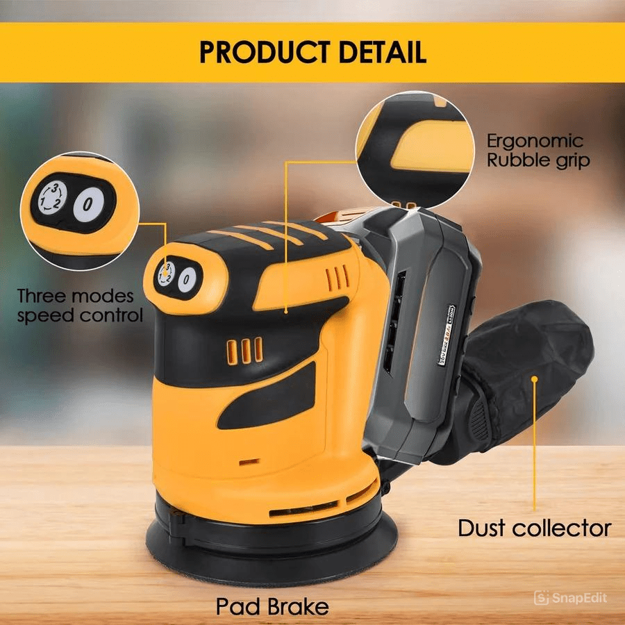 Brushless Orbital Electric Sander - TRENDVYO