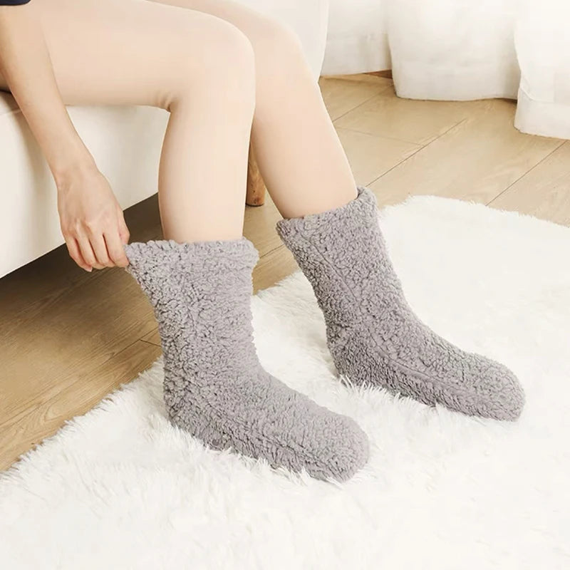 Calcetines cálidos de felpa para interior de invierno