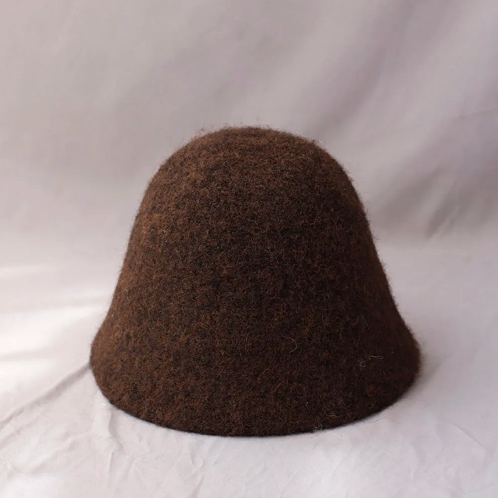 Sombrero tipo fedora de lana para mujer