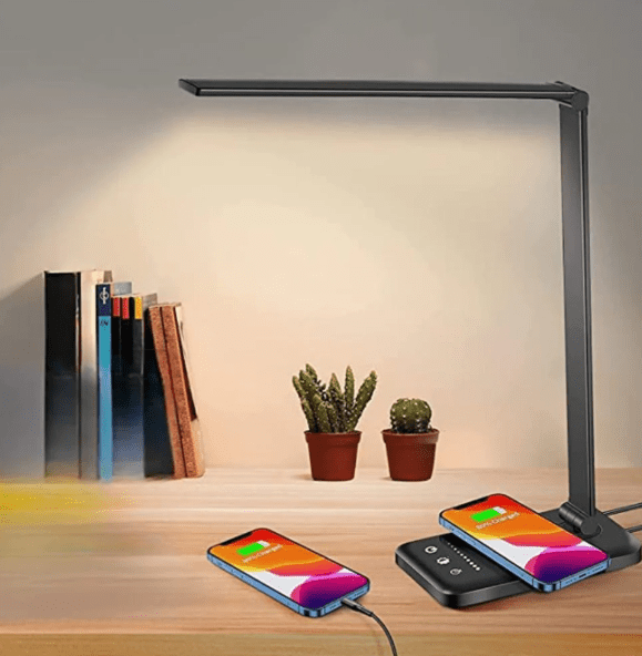 Contemporary Adjustable LED Table Lamp With Charging Function - TRENDVYO