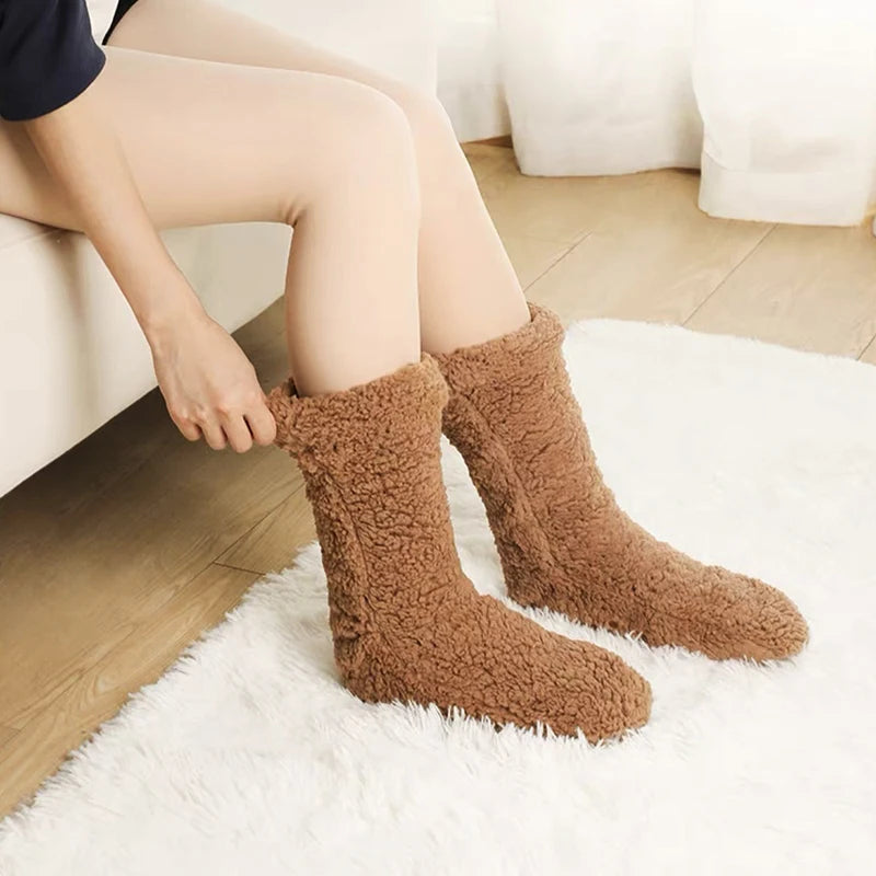 Calcetines cálidos de felpa para interior de invierno