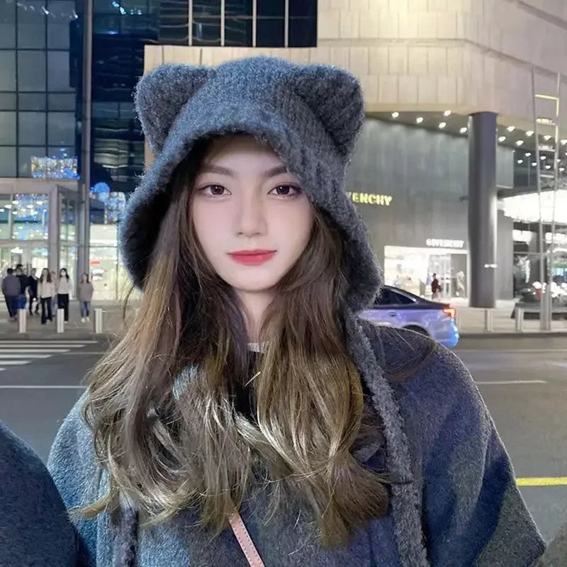 Gorro de Invierno con Orejas de Oso