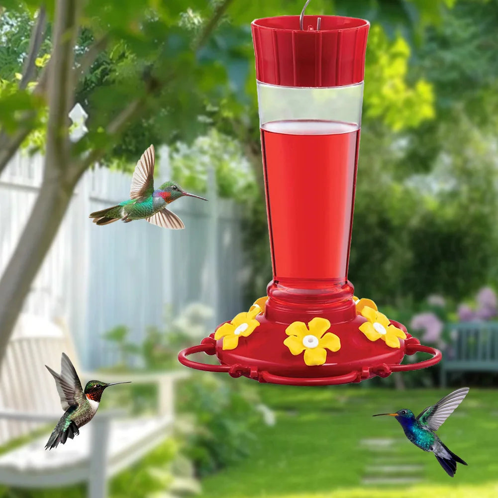 Comedero de colibrí de plástico de gran capacidad con gancho