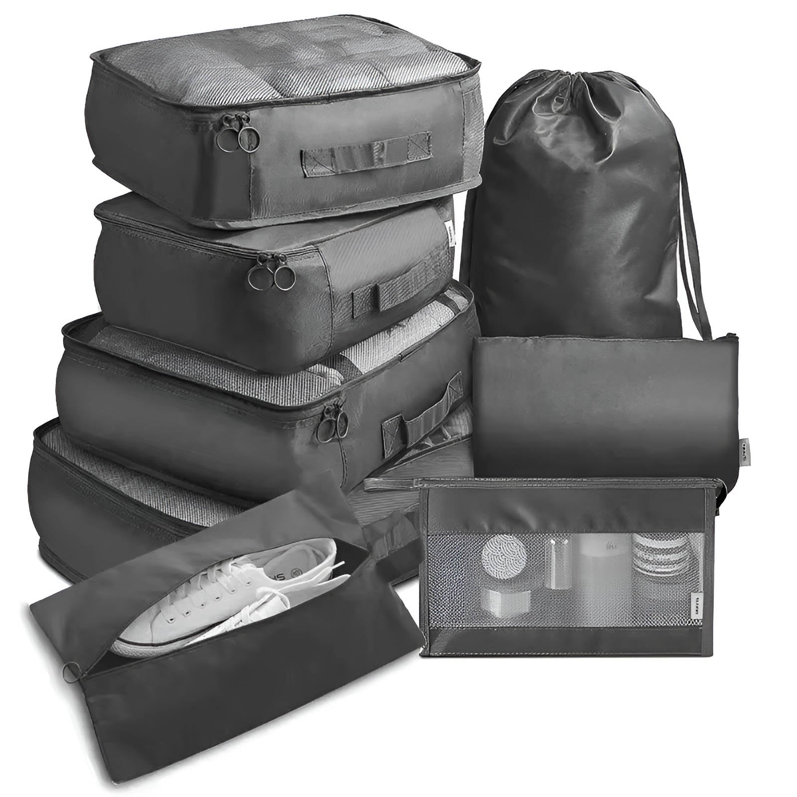 Juego de 7 cubos organizadores de equipaje para viaje