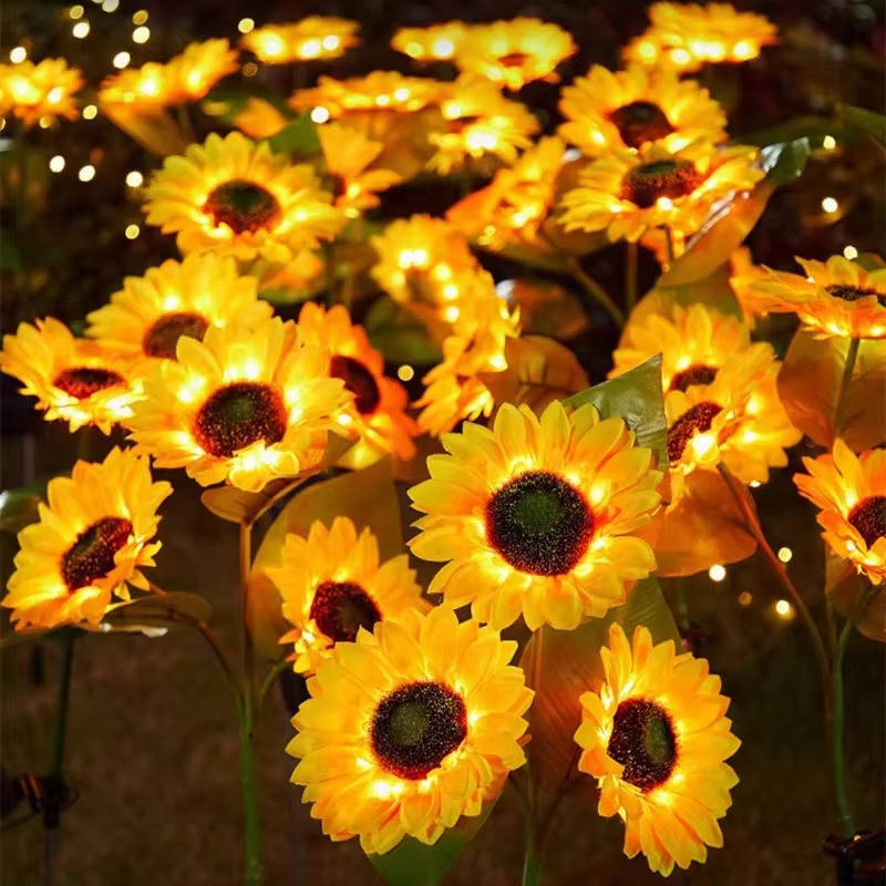 Luz solar de girasol para exteriores