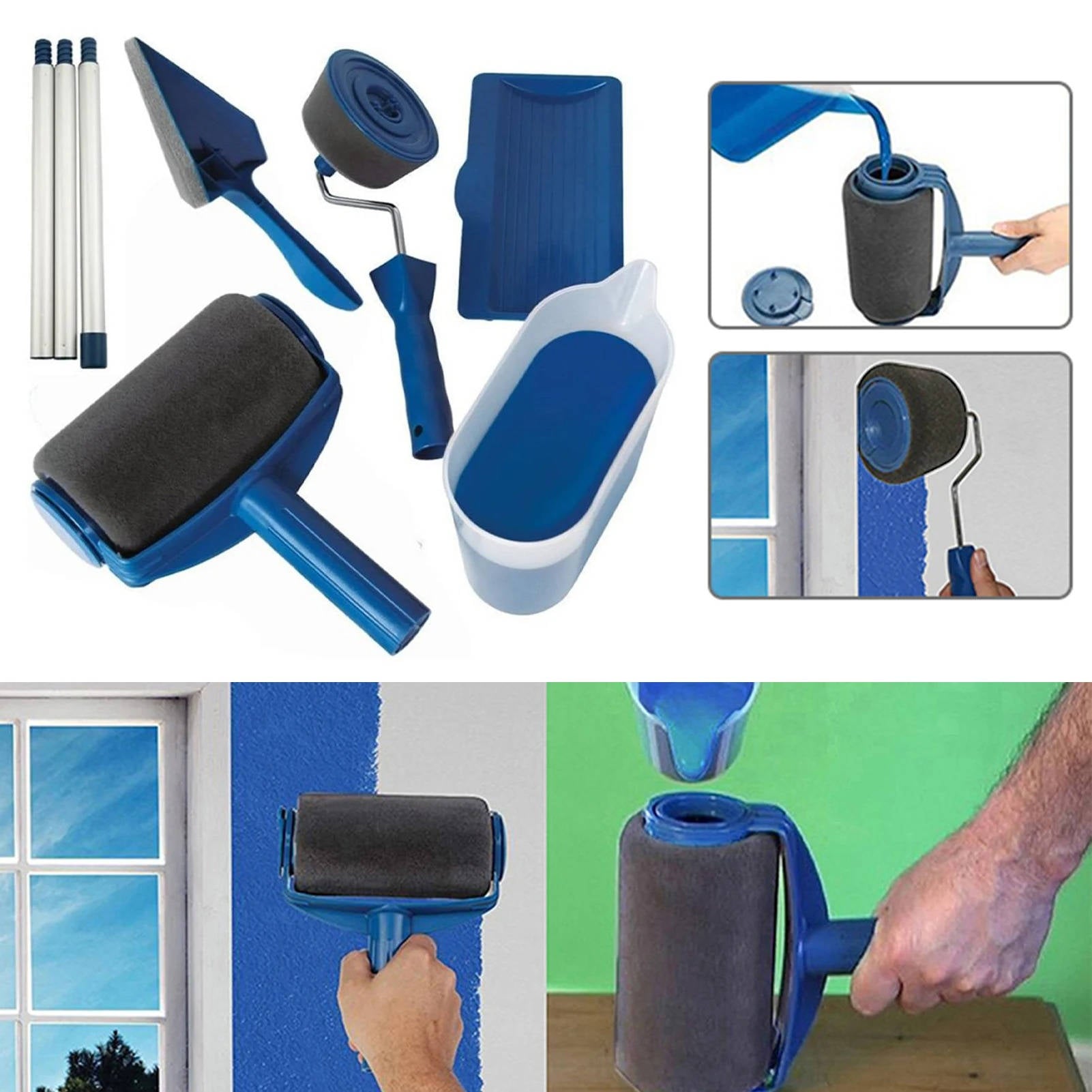 Kit de pinceles y rodillos para pintar