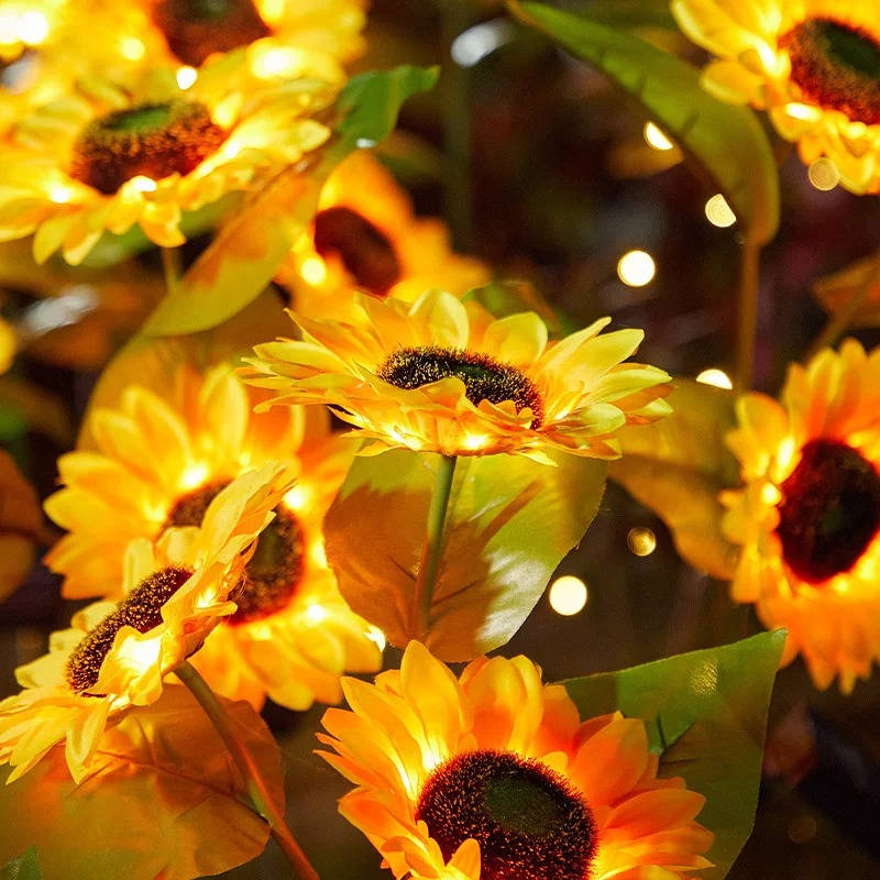 Luz solar de girasol para exteriores