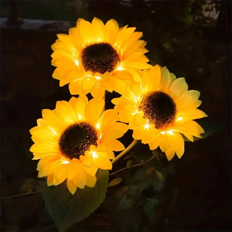 Luz solar de girasol para exteriores