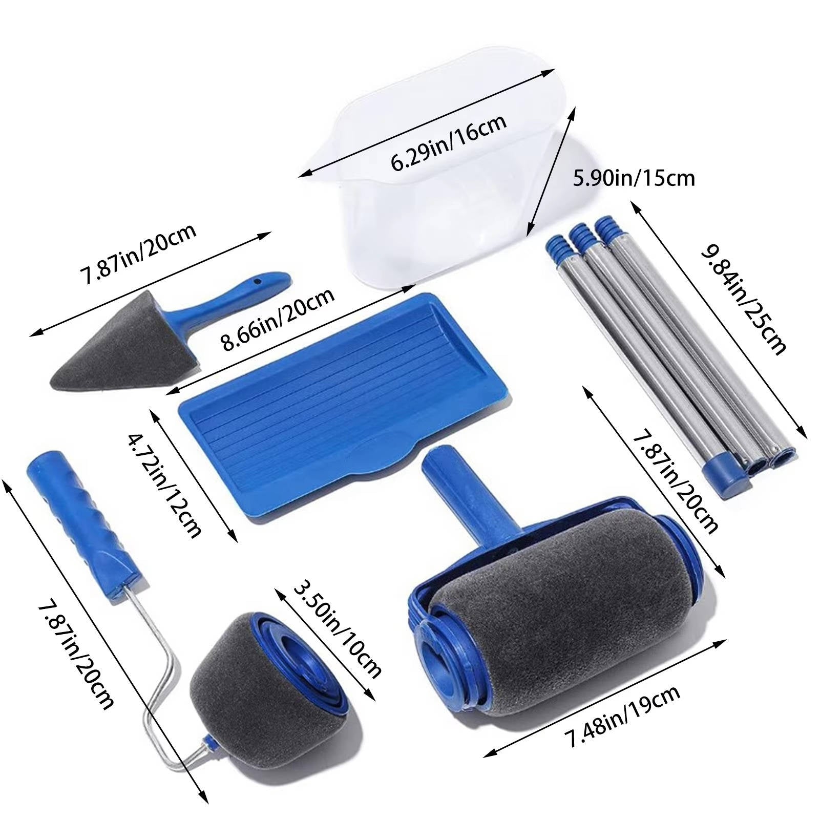 Kit de pinceles y rodillos para pintar