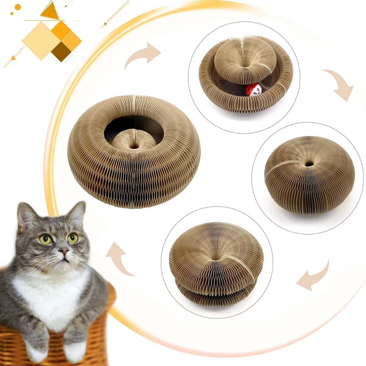 Rascador Mágico de Cartón para Gatos