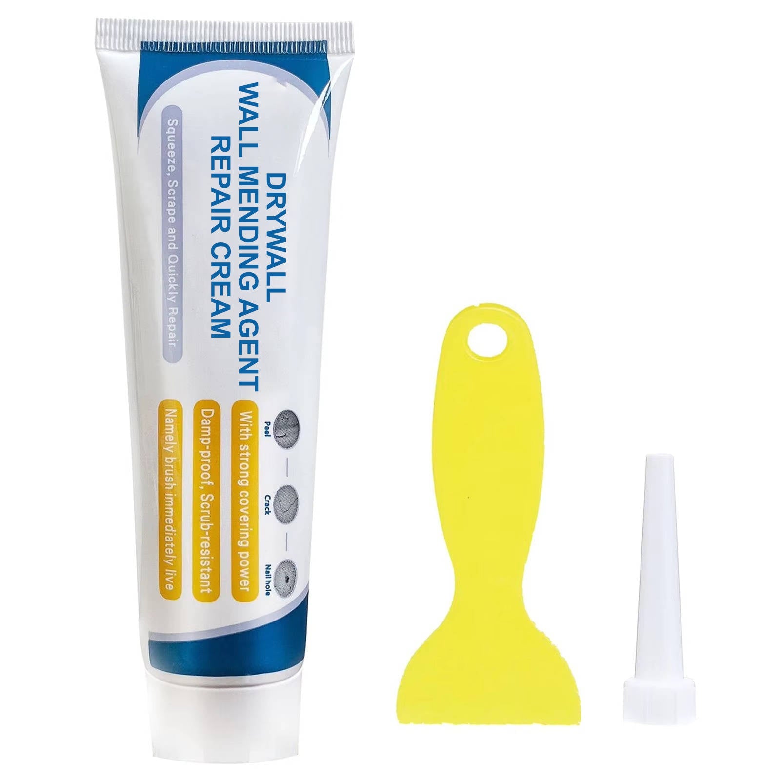 Parche Kit Agente reparador de paredes de yeso Crema reparadora