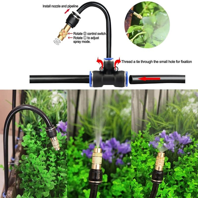 Drip Irrigation Kit with 360 degree Flexible Hose - TRENDVYO