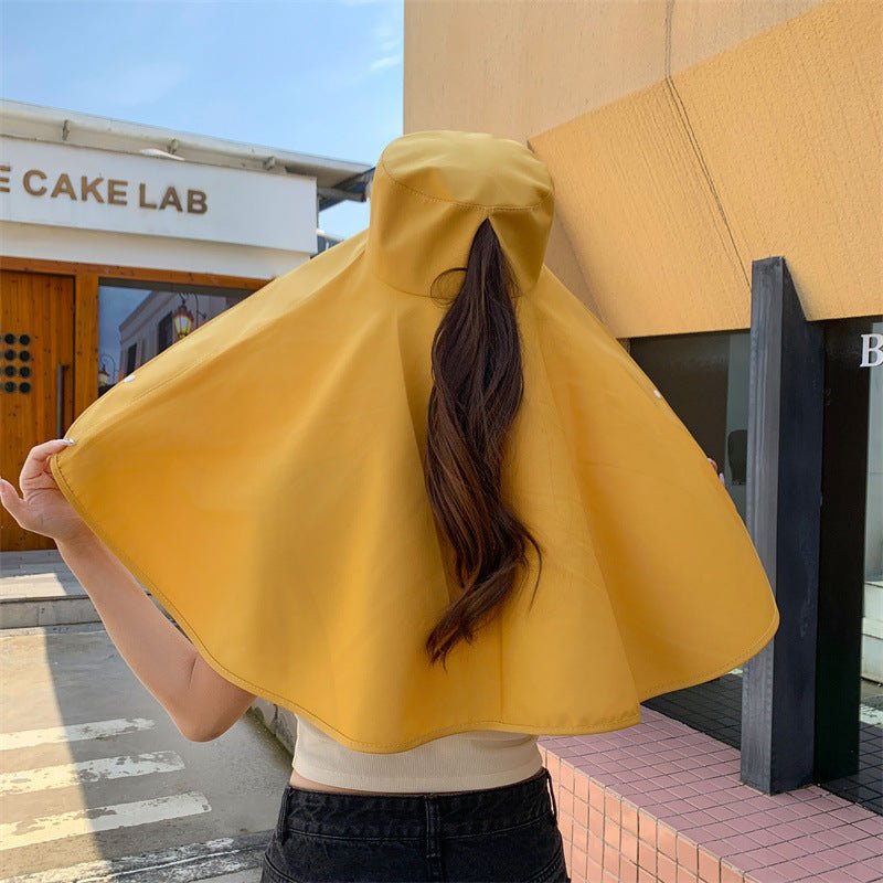 Elegant Wide Brim Sun Protection Shawl Hat for Women - TRENDVYO