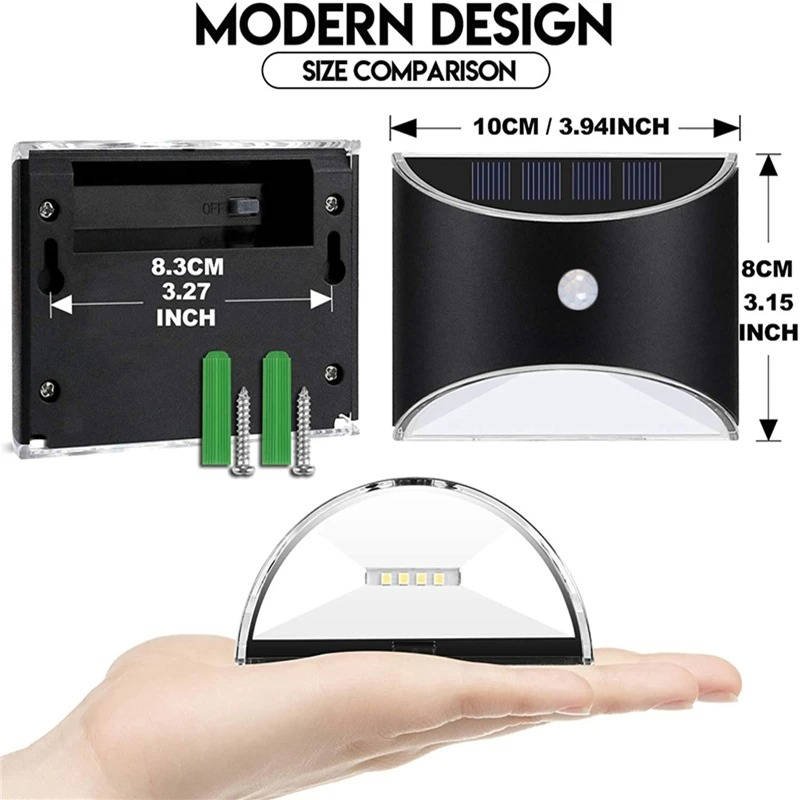 Fence Light Stair Lights Outdoor - Motion Sensor - TRENDVYO