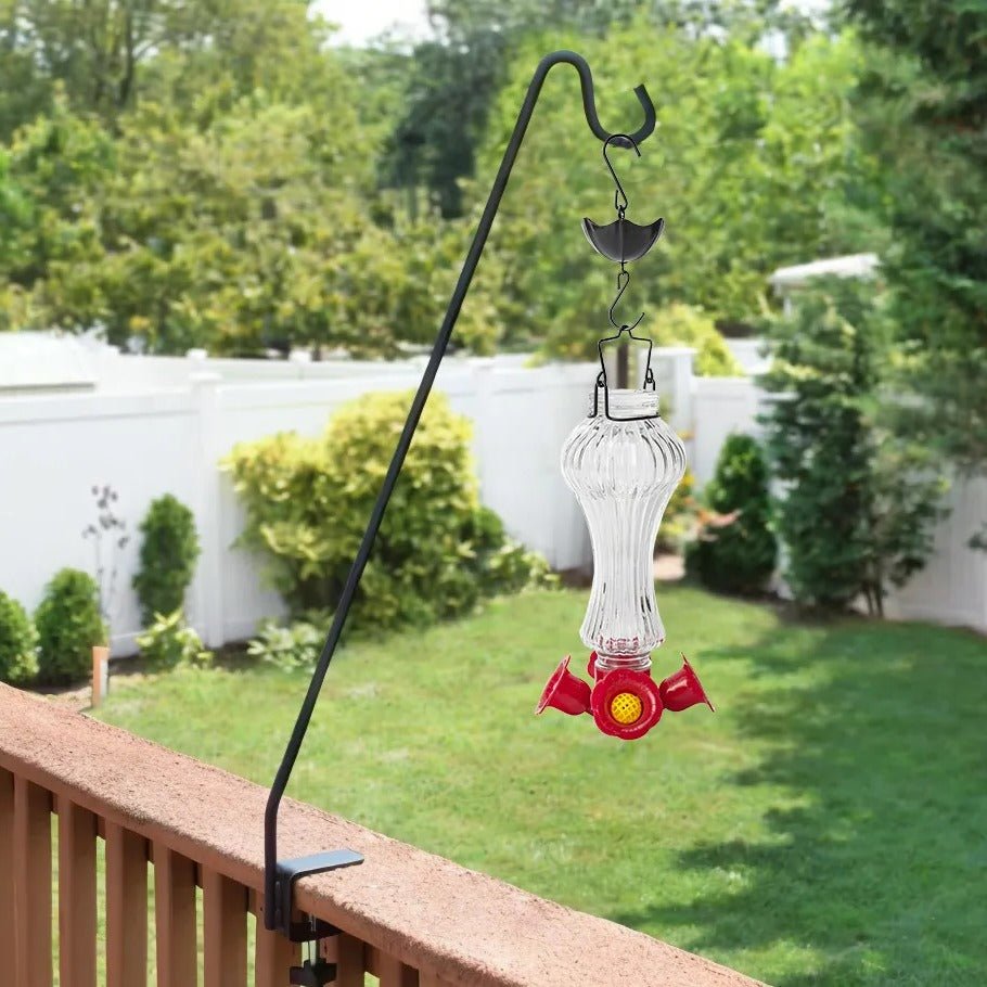 Flowers Glass Hummingbird Feeder With Ant Moat - TRENDVYO
