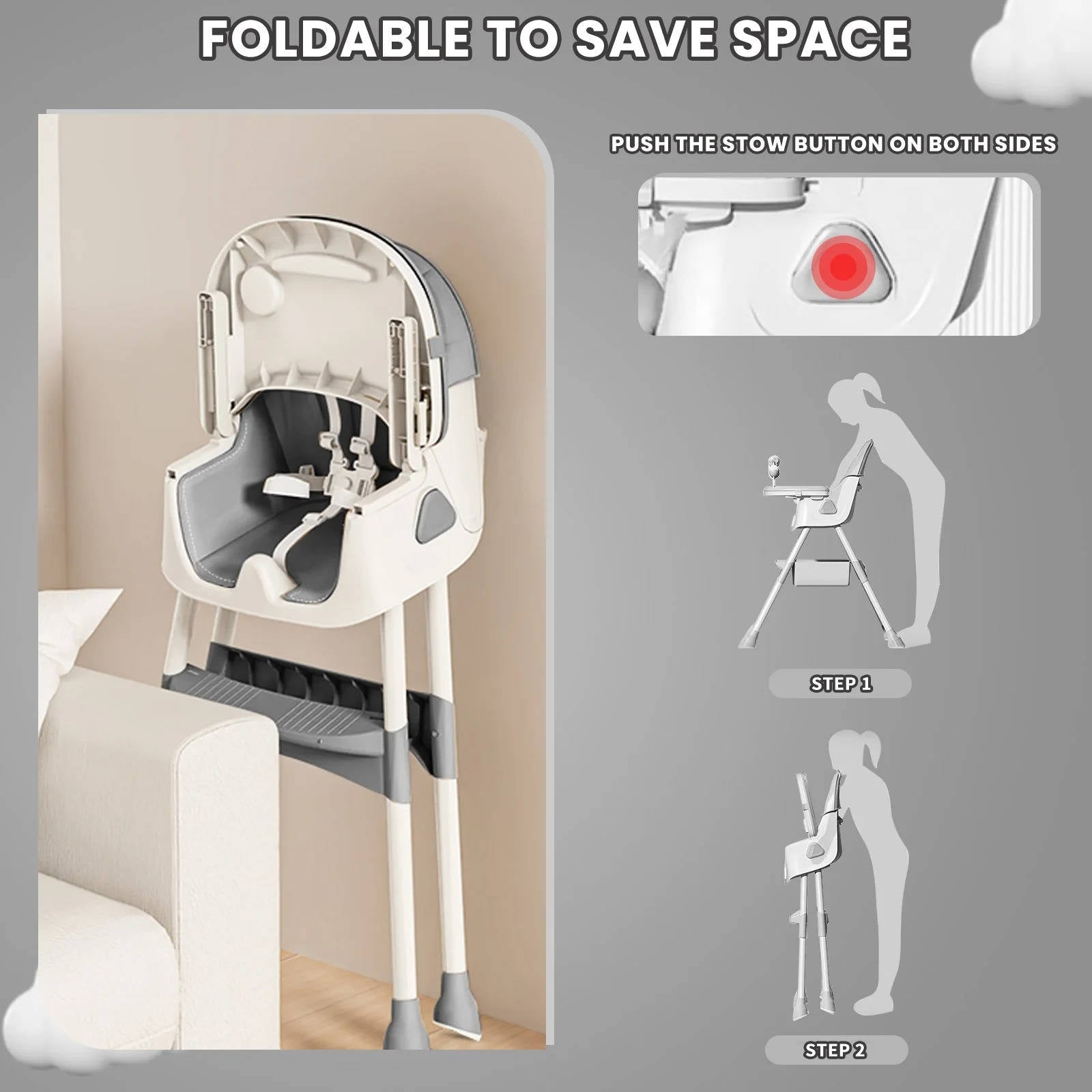 Foldable Baby High Chair - TRENDVYO