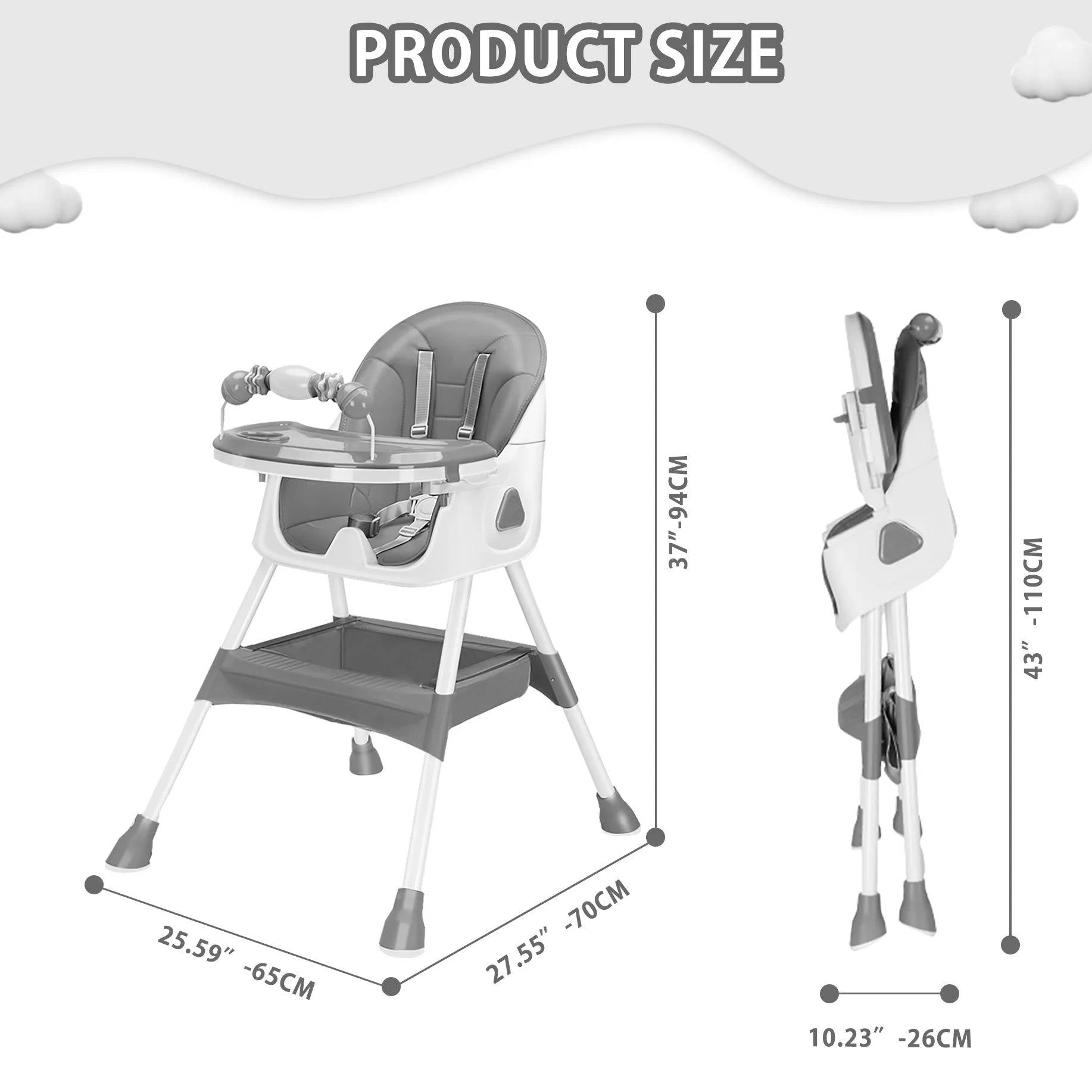 Foldable Baby High Chair - TRENDVYO
