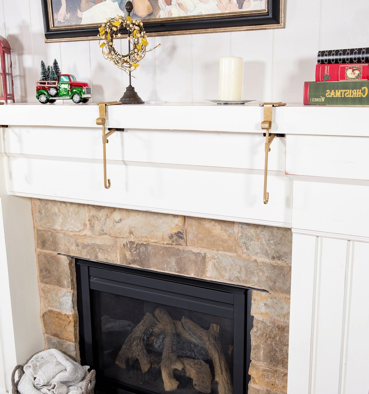 Garland Christmas Stocking Holders for Mantle - TRENDVYO