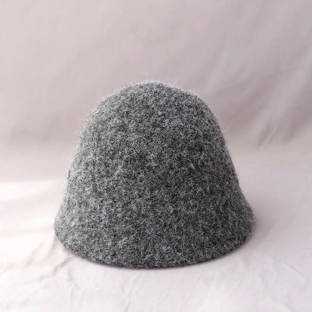 Sombrero tipo fedora de lana para mujer