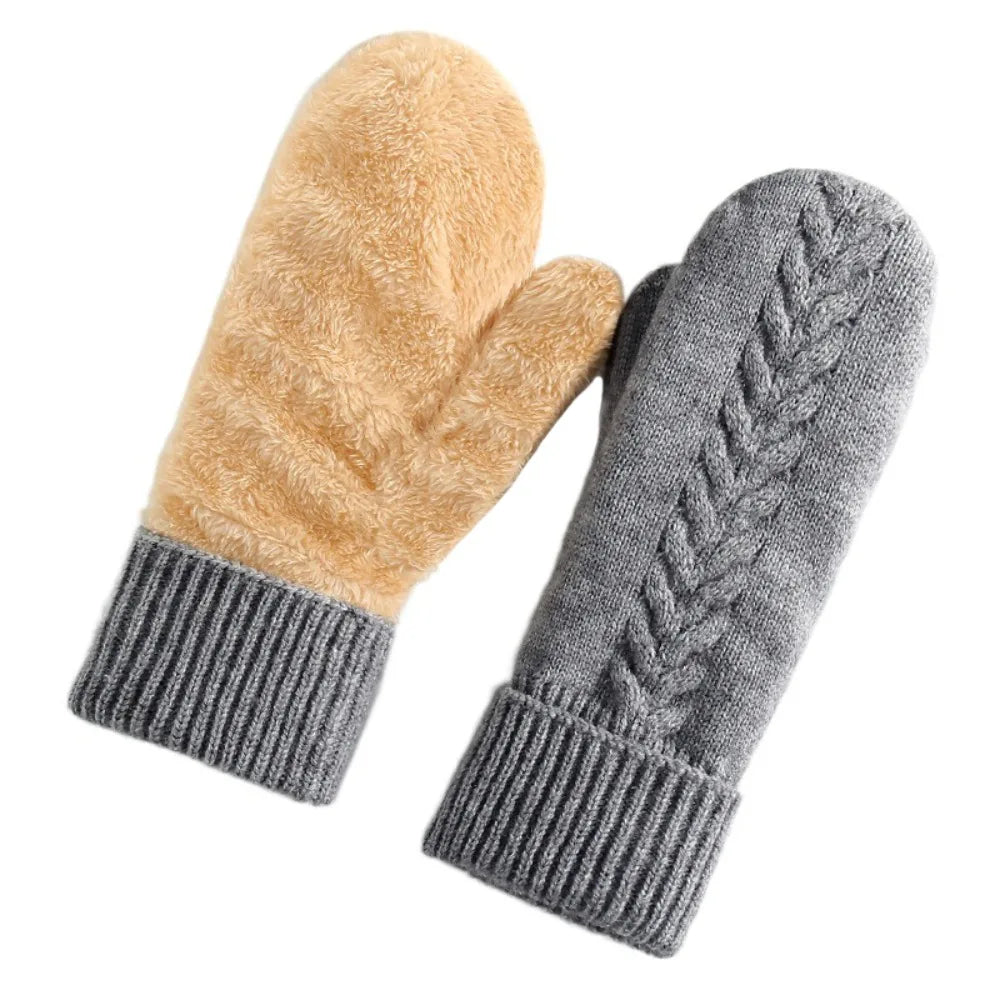 Manoplas de invierno con forro polar de doble capa