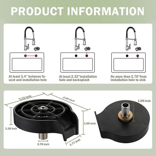 High Pressure Kitchen Sink Cup Rinser - TRENDVYO