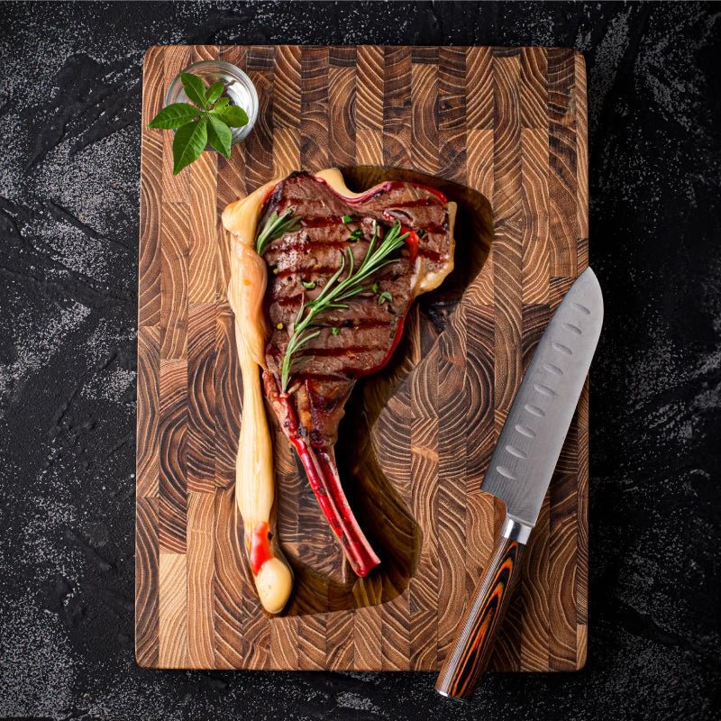 High-quality Wooden Chopping Block End Grain Cutting Board For Kitchens And Professional Chefs - TRENDVYO