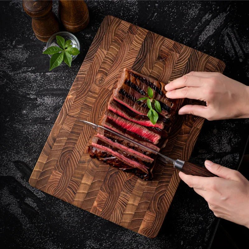 High-quality Wooden Chopping Block End Grain Cutting Board For Kitchens And Professional Chefs - TRENDVYO