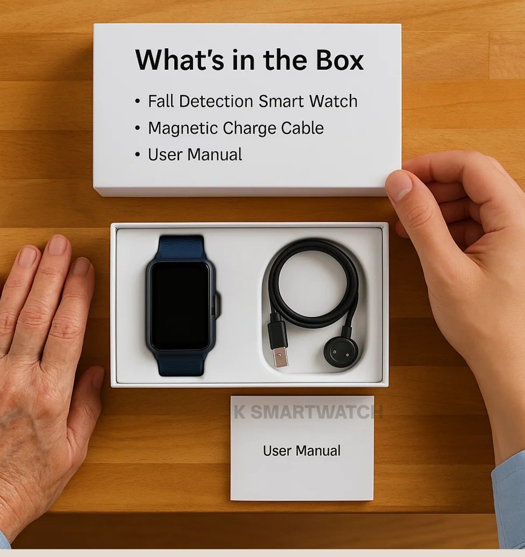 Reloj inteligente con detección de caídas para personas mayores
