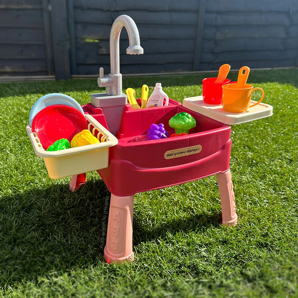 Fregadero de pie para niños para interiores y exteriores