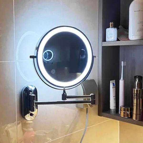 Espejo de aumento LED recargable