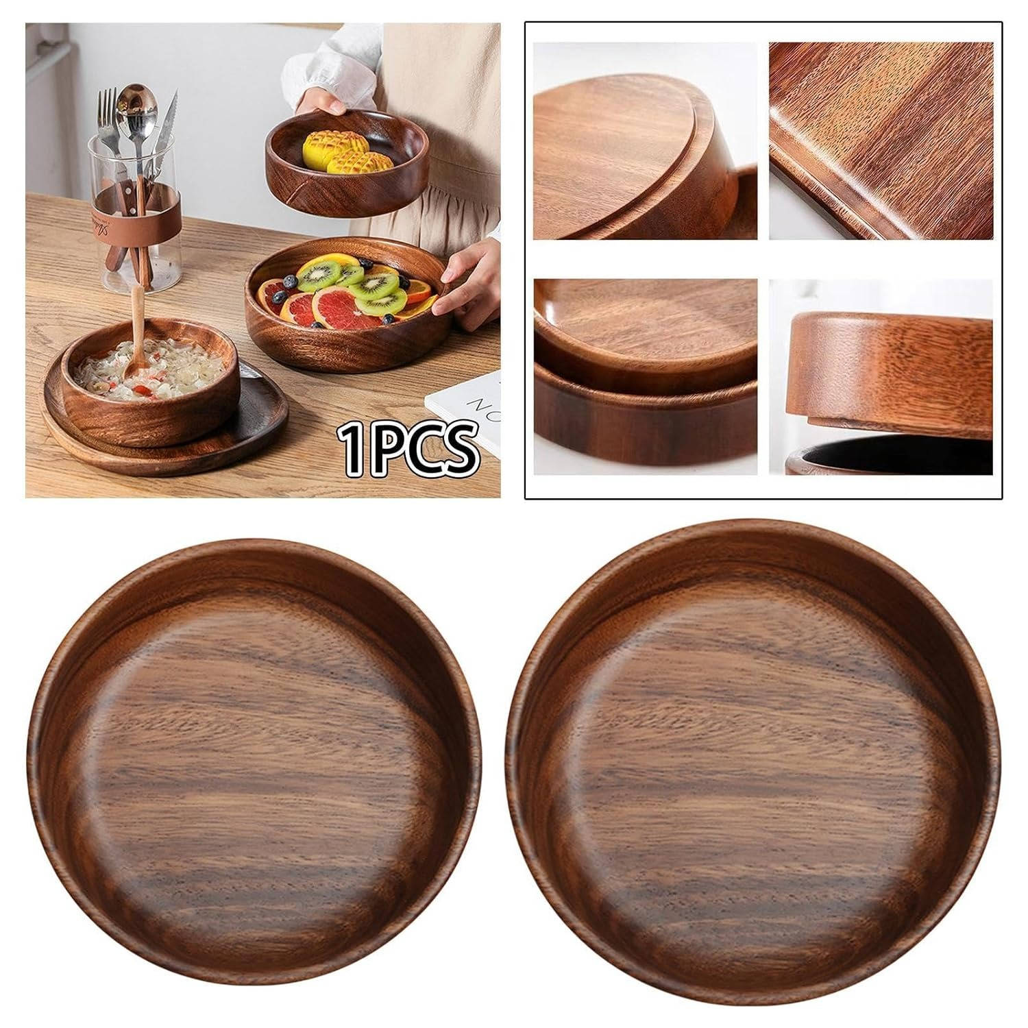 Cuencos de madera para comida