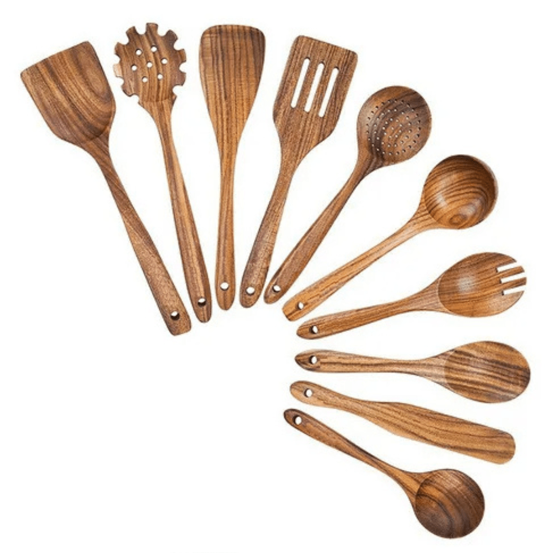 Kitchen set made of natural teak wood - TRENDVYO