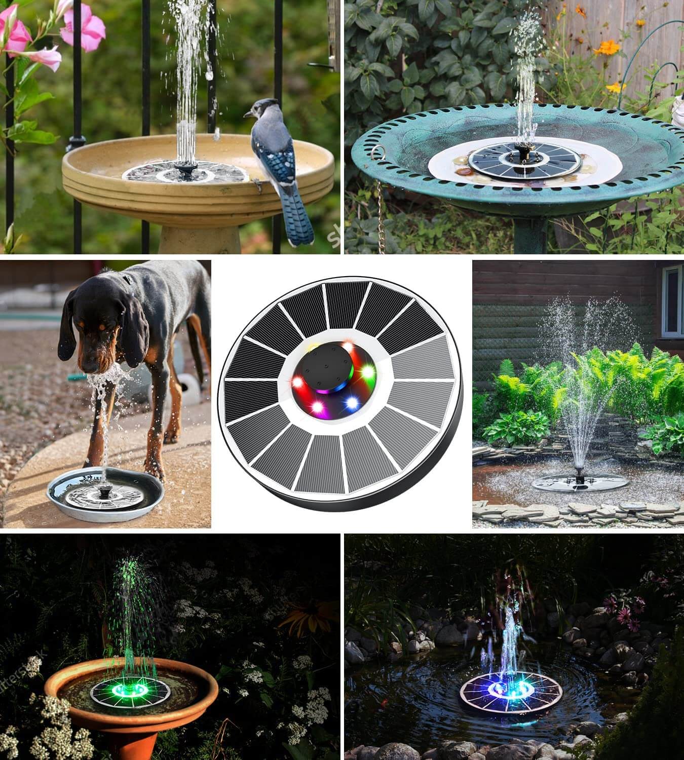 LED Solar Energy Fountain - TRENDVYO