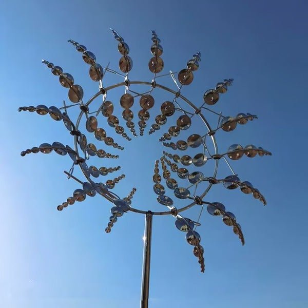 Metal Garden Windmill - Dual Motion Decorative Wind Spinner for Unique Garden Decor & Perfect Gift - TRENDVYO