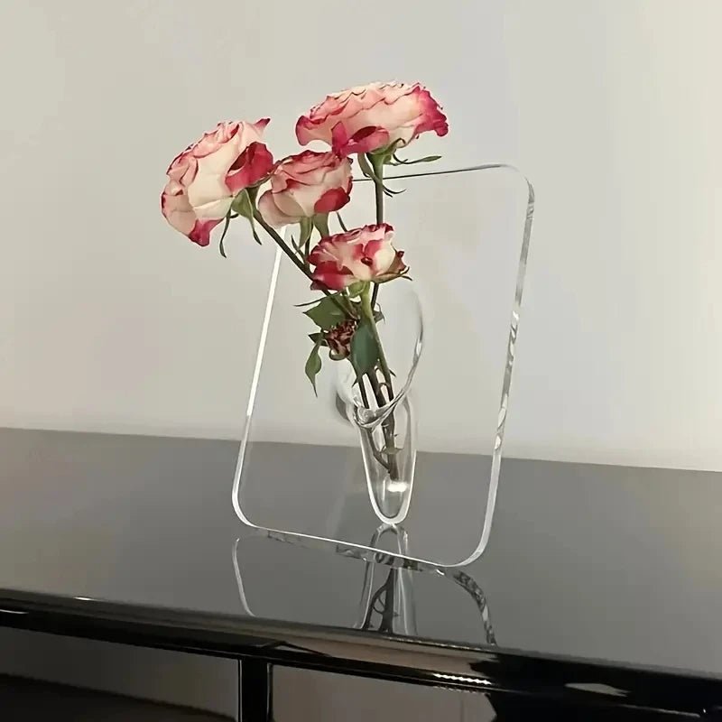 Modern Decorative Acrylic Picture Frame Flower Vase - TRENDVYO