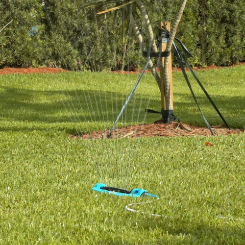 Sistema de riego de jardín elevado oscilante de amplio rango