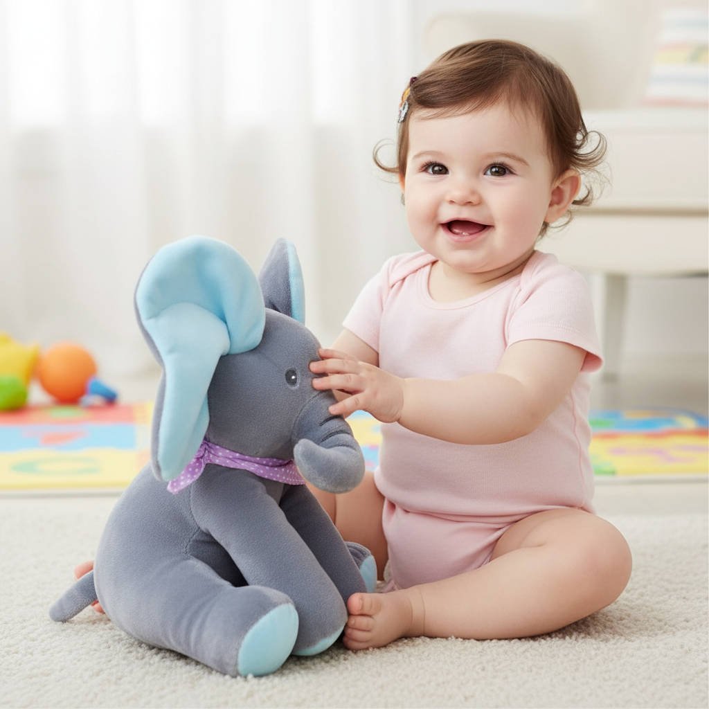 Peek a boo Talking Elephant toy - TRENDVYO
