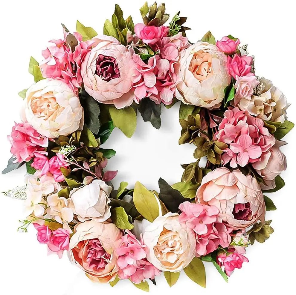 Peony Round Wreath - TRENDVYO