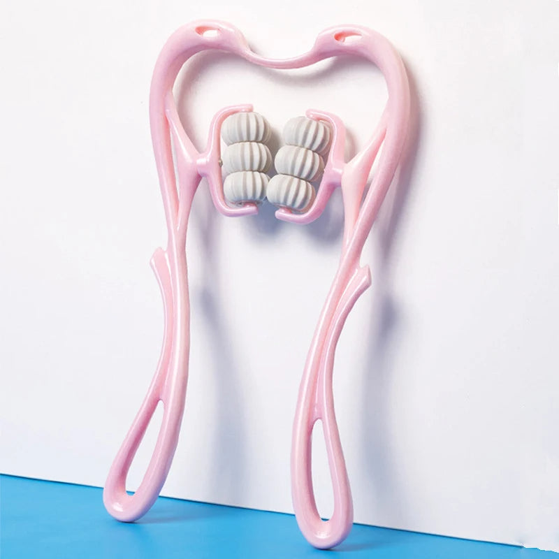 Masajeador manual de cuello y hombros con rodillos de amasamiento